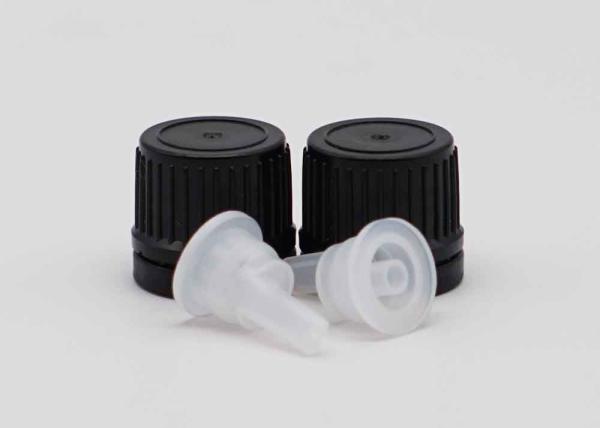 18mm 20mm Black Tamper Evident Plastic Cap Tamper Evident Screw Cap For Bottles