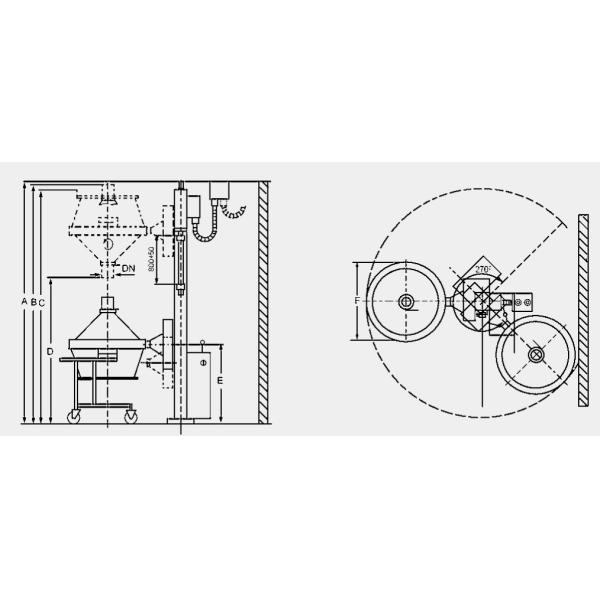 Подъем Фарма хоппера инвертора кишечника жидкой кровати для фармацевтической промышленности