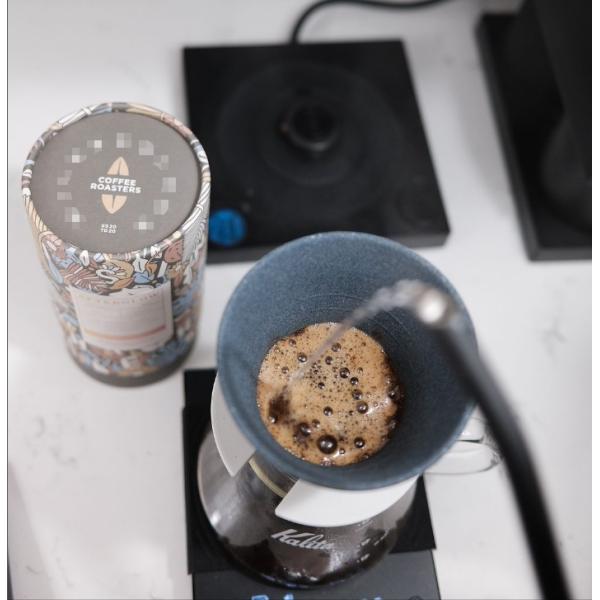 Récipient en tube de papier pour boisson en poudre de grains de café naturels Boîte à thé en papier rond Tube pour emballage de thé