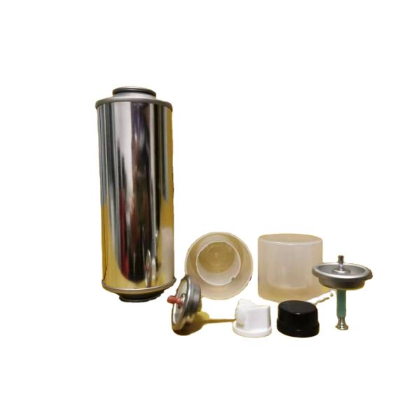 2K Aerosol Spray Paint Can Two Component Tinplate Container with Pump Sprayer Round Glossy Offset Printing