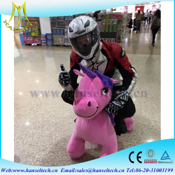 Hansel battery operated ride amusement machines playground equipment rocking electronic plush animal electric scooter