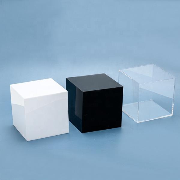 Small Square Acrylic Box Containers Display Clear  3-100MM Thickness