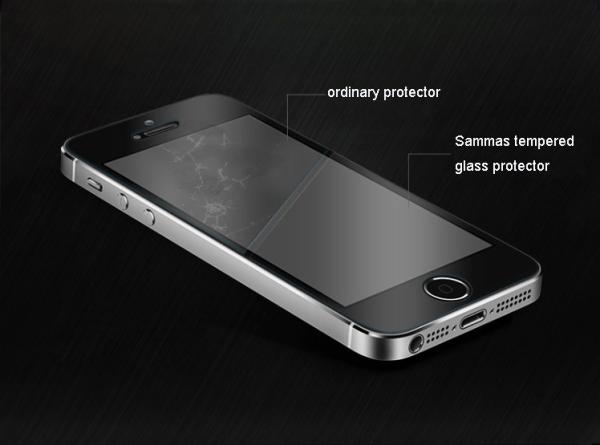iPhone tempered glass screen protector 0.33 mm 9H hardness high transparency clear vision