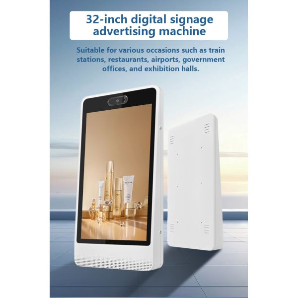 32 Inch android 14 Indoor SDK Wall Mount AI Digital Signage Advertising Touch Screen Poster Display Virtual Human Shop Hote