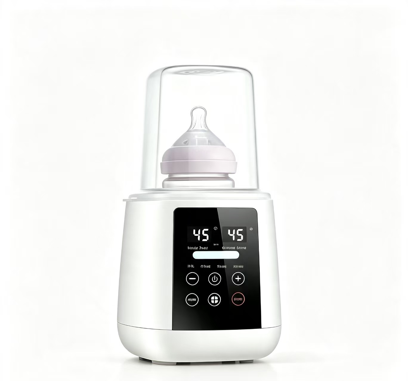 200W Electric Baby Bottle Warmer 30‑65℃ Temperature Control Dry Burning Protection Auto Shut‑Off Milk Warmer for Breastmilk Storage Bags Glass PP Silicone Baby Bottles