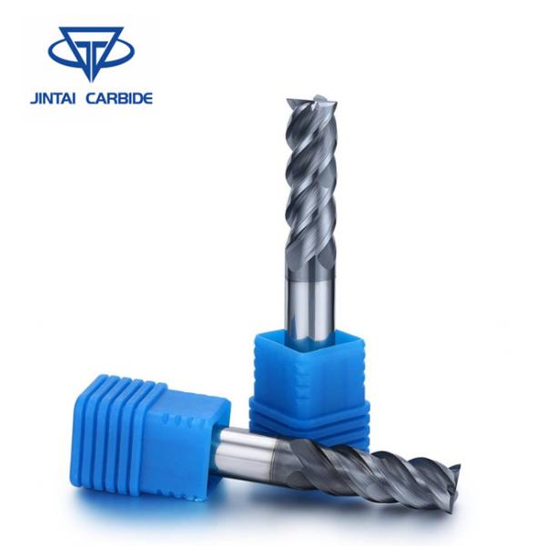 Cemented Tungsten Carbide Indexable Cutters Flatten 4 Flute Hrc45/Hrc55/Hrc65 Square Solid End Mill