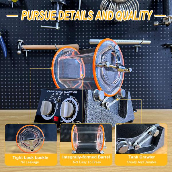 Silk KT-6808 Smart 3kg Rotary Tumbler Surface Jewelry Polishing Machine