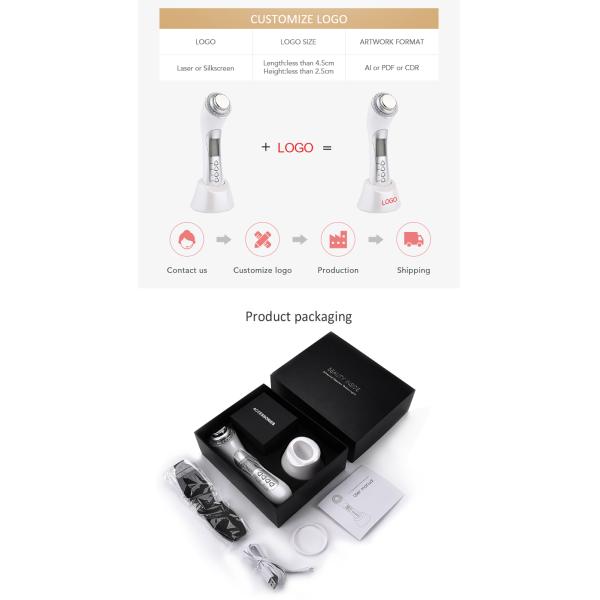 Вибрируя красная зеленая голубая ультразвуковая портативная машинка Massager подтяжки лица иона 3Mhz