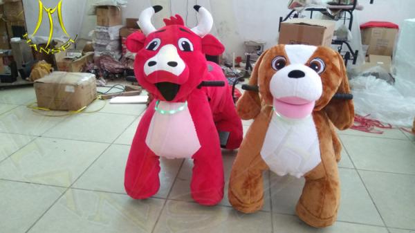 Hansel plush amusement park rides animal electric dog walking machine