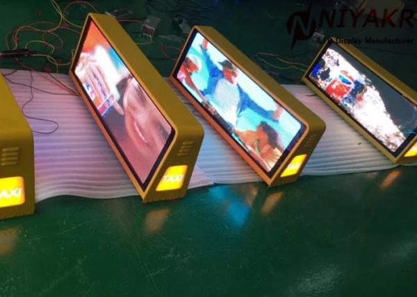 Lados de anúncio móveis programáveis do dobro do sinal do táxi do diodo emissor de luz da exposição de diodo emissor de luz do telhado do táxi