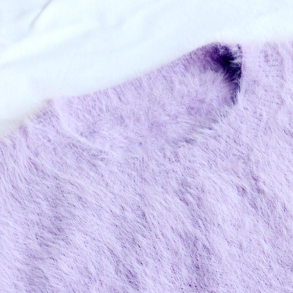 Fleece Knitted Short Sleeve Crop T Shirt