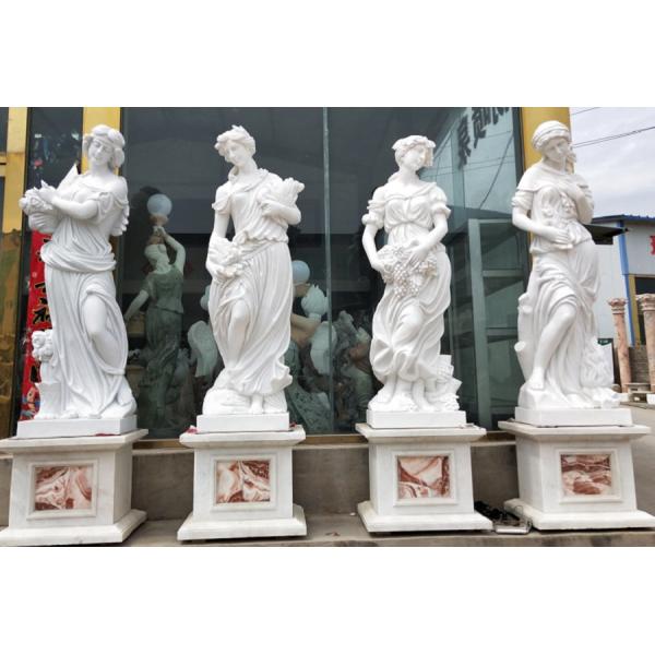 Italian Garden stone white marble statues, white marble park stone sculptures ,China stone carving Sculpture supplier
