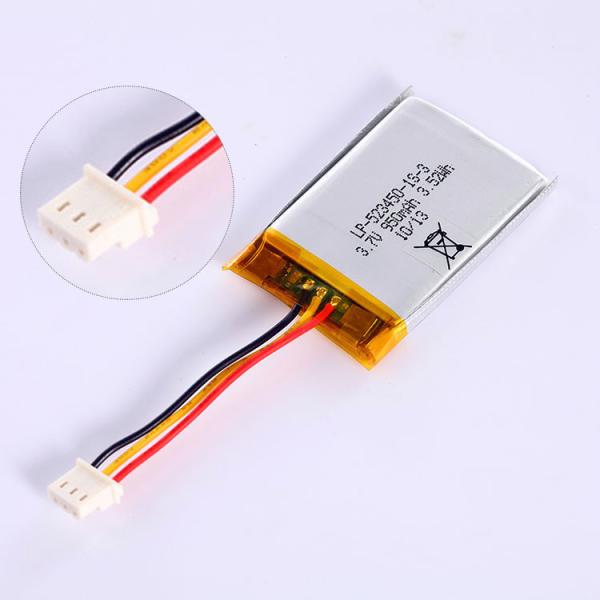 Meilleure batterie Gsp Lipol LP-523450-1S-3 3.7V 950mAh Piles au lithium-ion polymère pour les appareils électroniques grand public