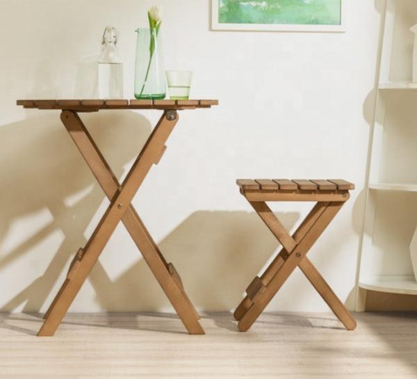Portable Bamboo Wooden Picnic Wine Tray With Folding Legs Light Luxury Nordic Balcony Low Table For Outdoor Entertaining