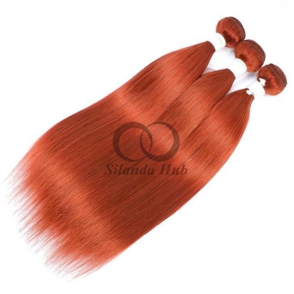 Ginger Orange Straight Remy Human Hair Bundles Sew In Weave Bundles Brazilian Bundle Deals