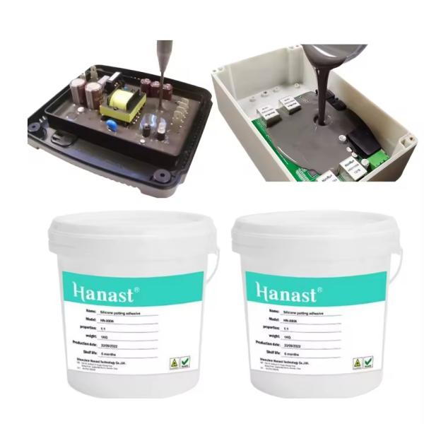 Compuesto de goma OEM de silicona para la preparación de macetas Conductividad térmica flexible Componentes electrónicos ignífugos