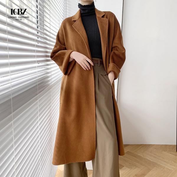 Плюс размер осенний зимний шерсть шерстяный длинный кардиган куртка женская куртка женский пальто