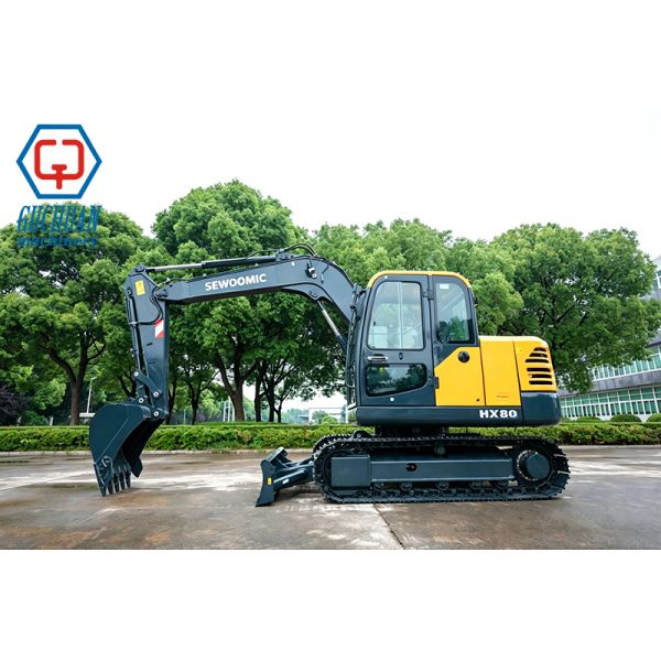 HX80G 8 Ton Compact Hydraulic Excavator For Urban Construction Trenching Landscaping Projects