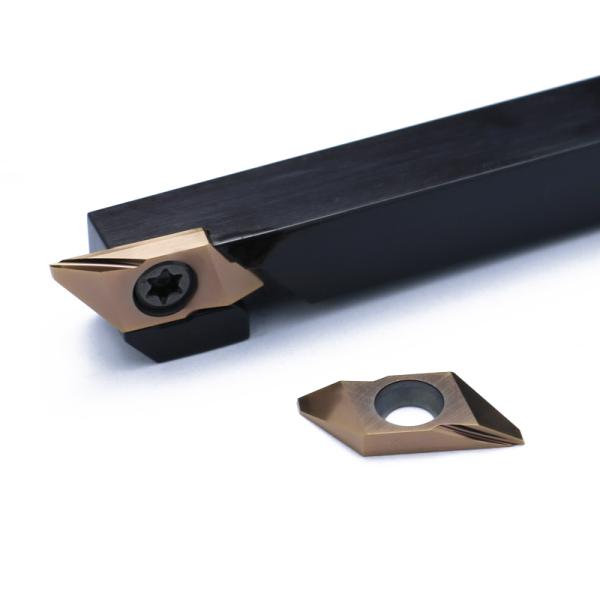 Plaquettes de tournage en carbure TBP 60FR-20 pour l'usinage de pièces en acier sur tour CNC avec opérations de coupe lisse