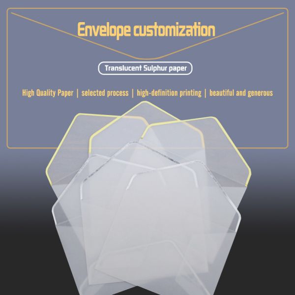 Translucent Cellophane Envelope Gift Card Envelope Various Materials