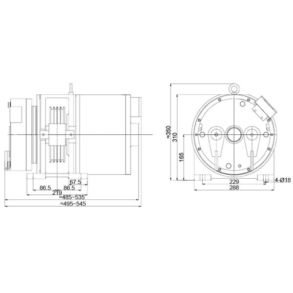 DC 110V подъемной машины трения дома 450kg беззубчатый тормозит напряжение тока одна гарантия года