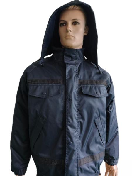 Navy Blue All Weather Military Jacket with Advanced Composite Fabric Technology and 4 Pockets Design