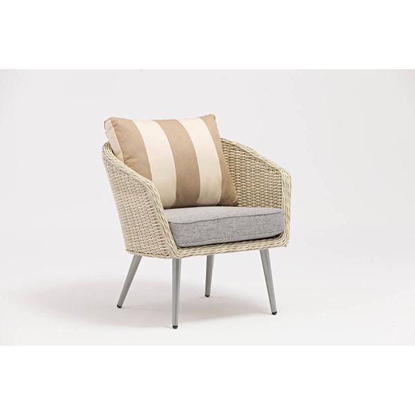 5 años marco diseño moderno poliratán salón al aire libre sofá de jardín impermeable silla de vícara marrón muebles para el descanso