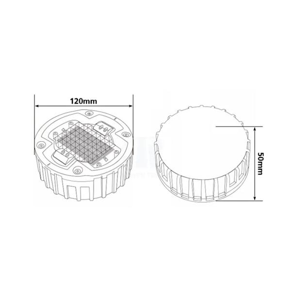 Flashing Solar Powered Road Reflectors Plastic Road Reflectors
