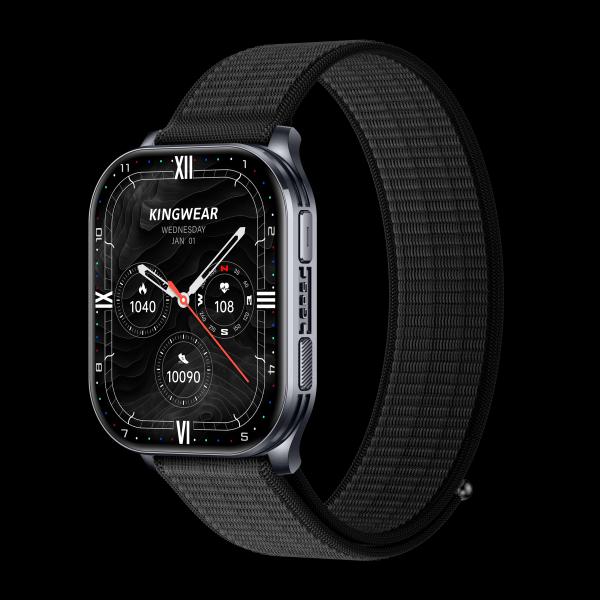 KW329 1.952 GPS Sports Smartwatch with LED Flashlight Offline Maps AI Assistant