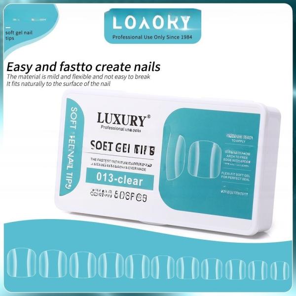 Fake Toenails 500PCS Soft Gel Full Cover Toe Nail Tips Natural Press on Toenails Acrylic Toenails Gel Nail Extensions