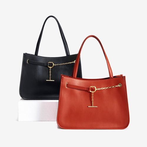 New Womens Leather Bag  Original Retro Thread OT Chain Picture Hand Bag Large Capacity Bag