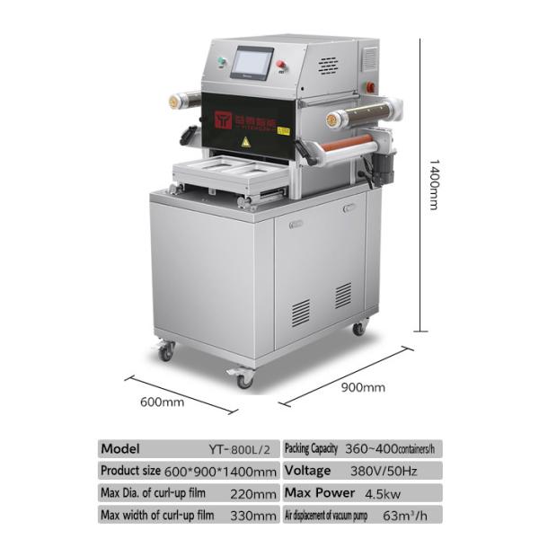 упаковка кожи вакуума 45000W VSP подвергает уплотнитель механической обработке жары подноса еды для мяса