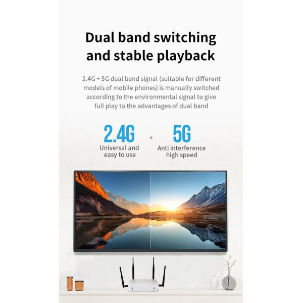 представление 4k Byod беспроводное удваивает передача 5G для видео- аудио течь цифров