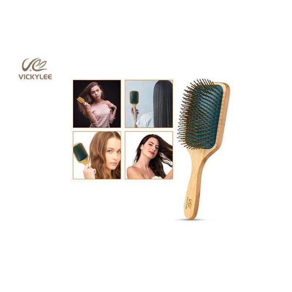 Square Oar Beech Wood 9.75 Inch Wooden Handle Hair Brush