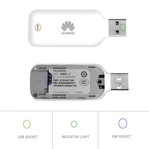 Huawei E3533 3G USB Stick Wireless Modem WiFi Mobile Broadband Multi-Colored LED Display