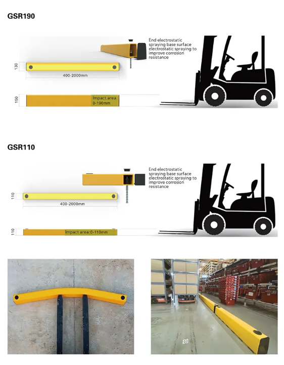 Rack End Protector Flexible Safety Barrier Impact Absorbing Safety Barrier