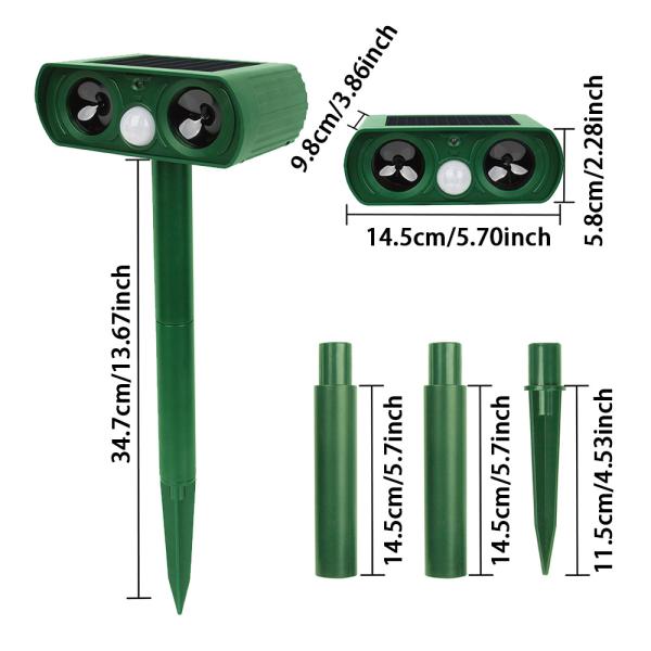 Outdoor Solar Powered Waterproof Animal Repeller Shocked Repeller for Animal Control