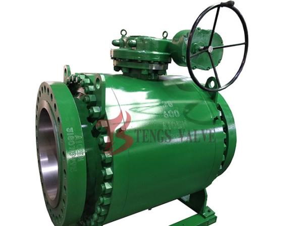 Split Trunnion Mounted Soft Seated Ball Valve Forged Steel A105 N Material