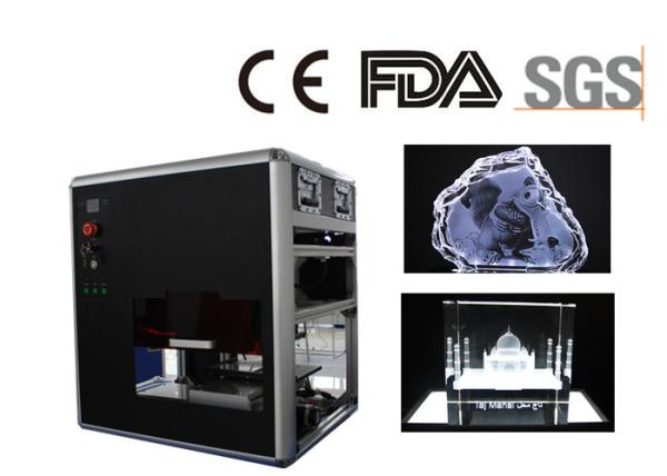 Small Air Cooling Gift Engraving Machine for Glass and Crystal CE / FDA Certificated