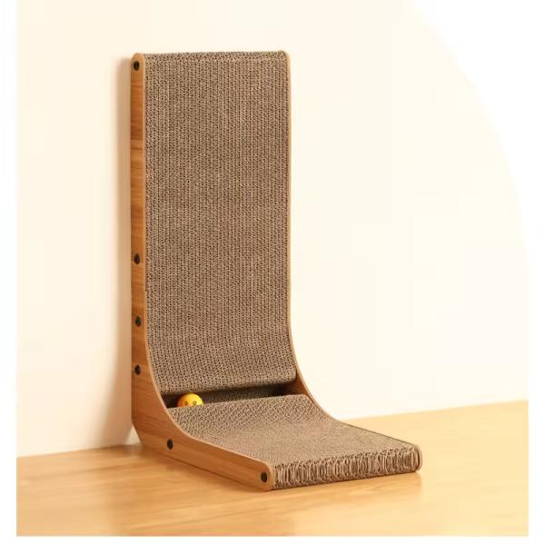 Factory Can Be Customized Environmental Protection L Type Corrugated Paper Cat Scratch Board