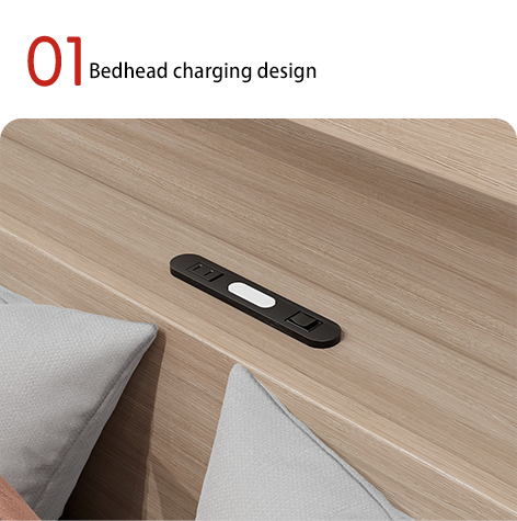 customization Myidea Soft and Comfortable Rental Room, Apartment Bed, Exquisite Homestay Bed, Multi Size Single Wooden Bed