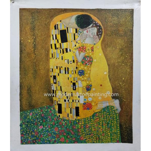 Peinture à l'huile peinte à la main de baiser de toile de peintures à l'huile de reproduction pour la décoration à la maison