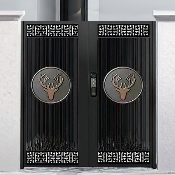 External Sliding Aluminum Garden Gate For Chinese Square Powder Coated Aluminum Outdoor Gates