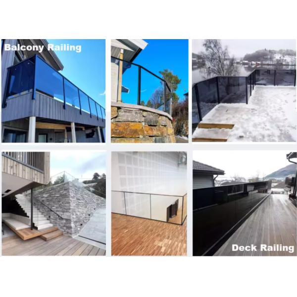 Decorative Aluminum Glass Railing Modern Aluminium Glass Balcony Railing