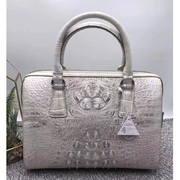 Genuine Real Alligator Skin Women Boston Purse Lady Handbag Exotic Authentic Crocodile Leather Female Cross Shoulder Bag