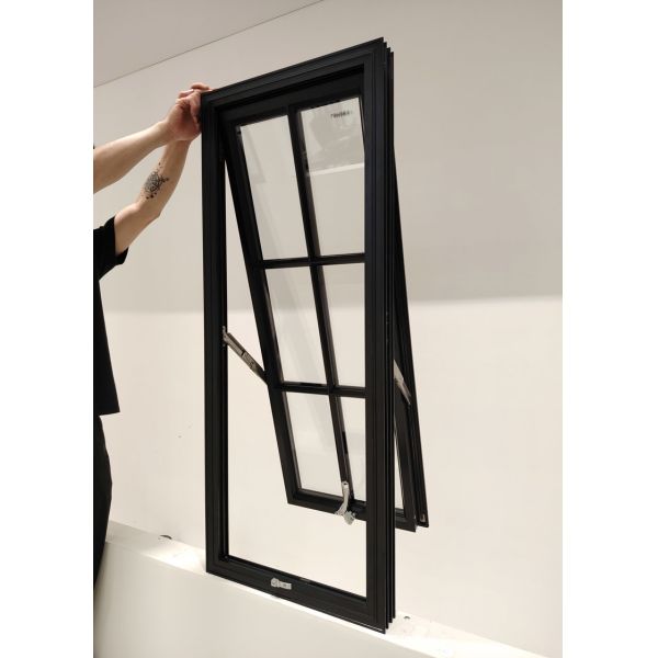French retro style outdoor balcony with broken bridge aluminum lattice window