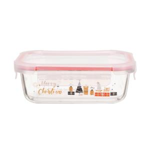 High Borosilicate Glass Food Container with BPA-Free PP Lid and Microwave Safe