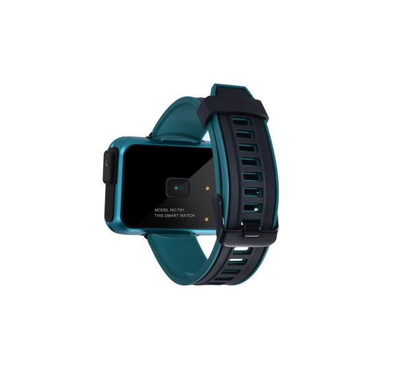 Rainbuvvy T91 Smart Watch 1.4 pouces Écouteur Bluetooth Portable Surveillance de la santé Montre sportive