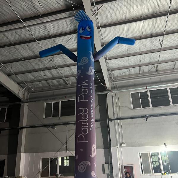 Cartoon Inflatable Waving Man Outdoor Sky Dancer Balloon Custom
