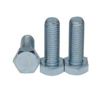 La tête d'hexagone DIN 933 boulonne boulon fileté de sortilège de zinc de bleu de la classe 4,8 d'acier au carbone le plein